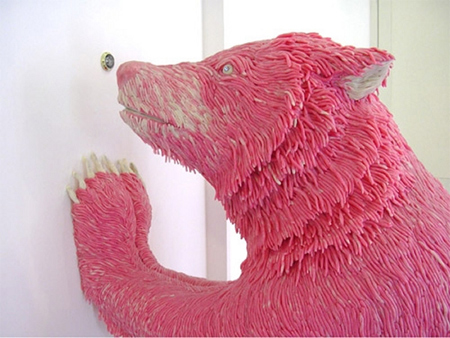 Pink Chewing Gum Sculptures