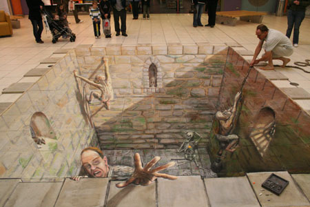 3D Sidewalk Chalk Art 5