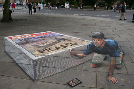 3D Sidewalk Chalk Art 7