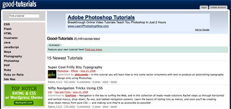 Websites with Photoshop Tutorials 02