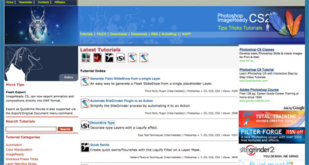 Websites with Photoshop Tutorials 06