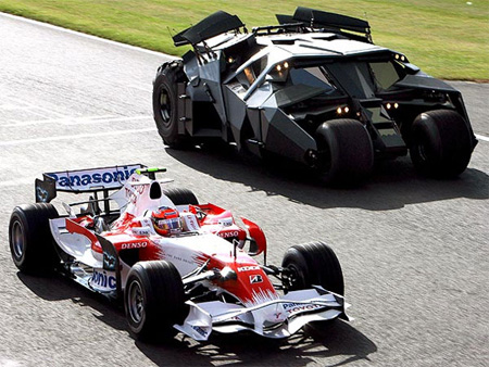 Toyota F1 vs Batmobile Video