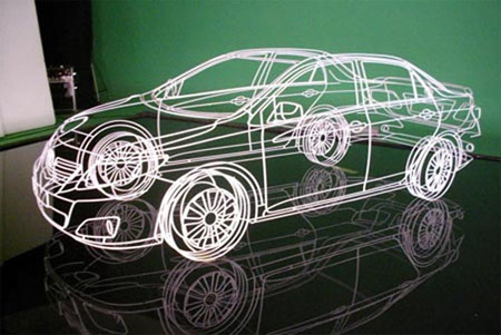 Wireframe of Toyota Corolla 2