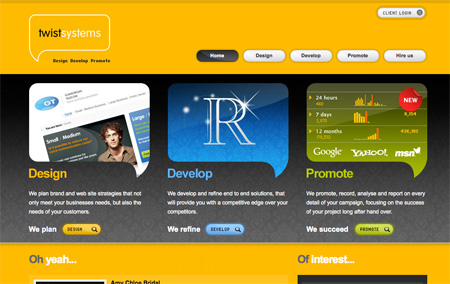 Yellow CSS Website Designs 02
