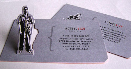 Actual Size Creative Business Cards