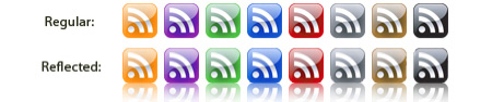 Glass Style RSS Feed Icons