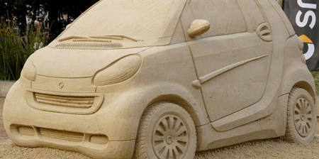 Smart Car Sand Sculpture