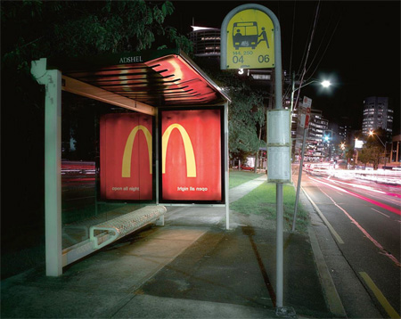 McDonalds Bus Stop Advertisement