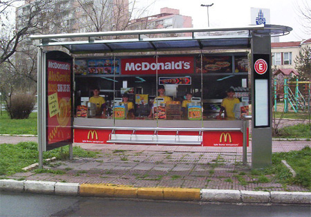 McDonalds Bus Stop Advertisement