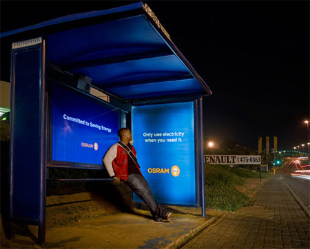 Osram Energy Saver Bus Stop Advertisement 2