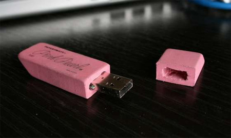 Pink Eraser USB Flash Drive