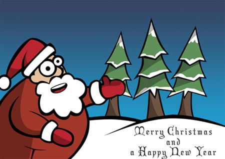 Santa Claus Christmas Card Photoshop Tutorial