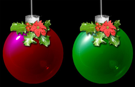 Christmas Glass Ornaments Photoshop Tutorial