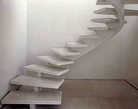 Curvy Modern Marble Stairs