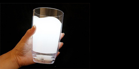Milk Glass LED Night Light Lamp