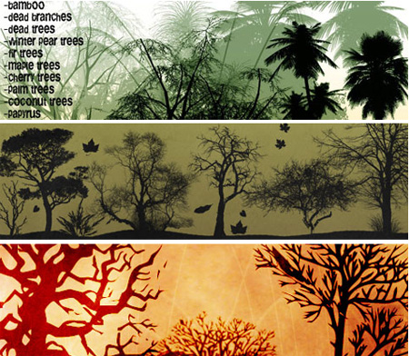 64 Beautiful and Free Nature Brush Sets and Vectors