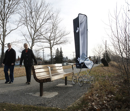 Calgary Zoo Bench Advertisement