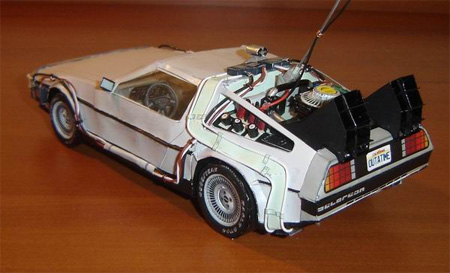 Back to the Future Delorean Paper Model