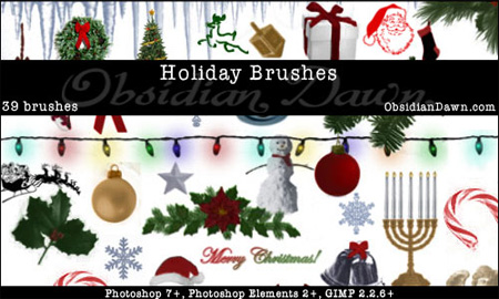 Holiday Photoshop Brushes