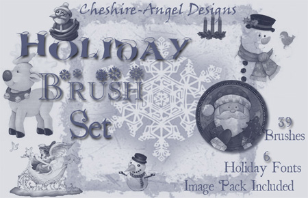 Holiday Photoshop Brush Set