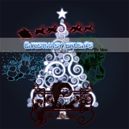 Christmas Photoshop Brushes by flina