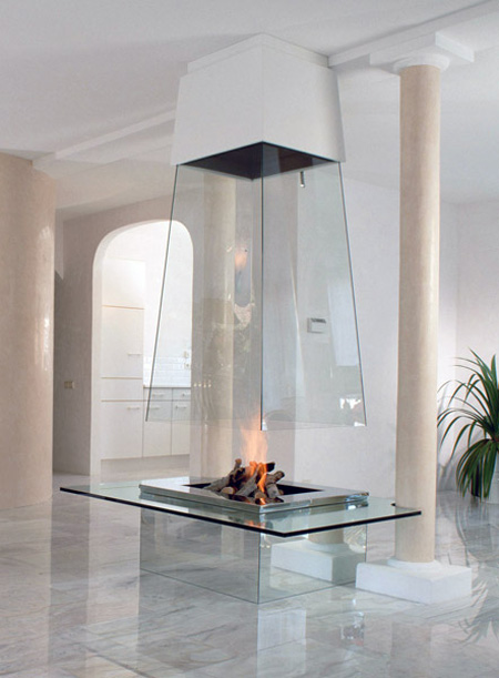 Glass Fireplace