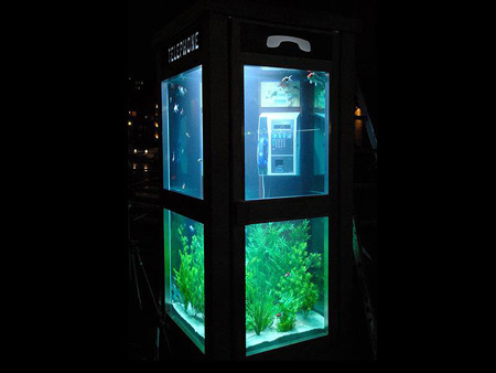 Aquarium Telephone Booth in France 5