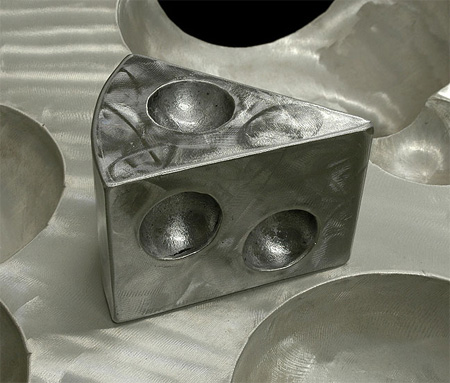 Swiss Cheese Metal Sculptures