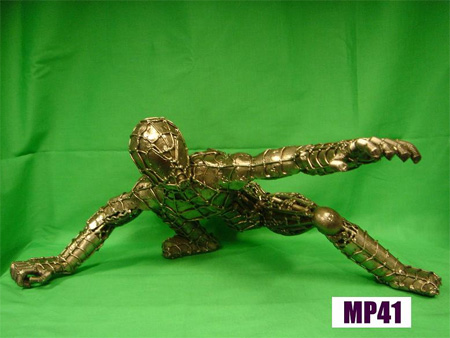 Spiderman Metal Sculpture