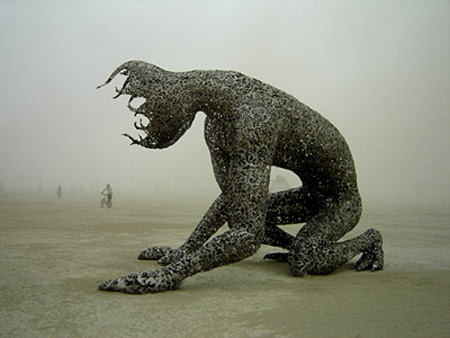 Metal Sculpture at Burning Man Festival