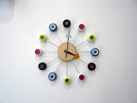 Skateboard Astro Clock