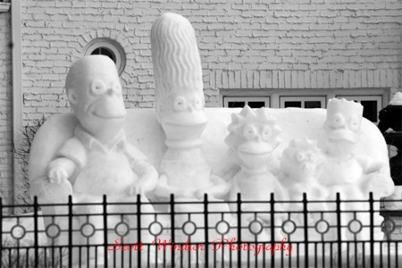 Simpsons Snow Sculpture