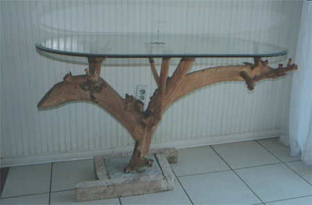 Glass Top Lemon Tree Table