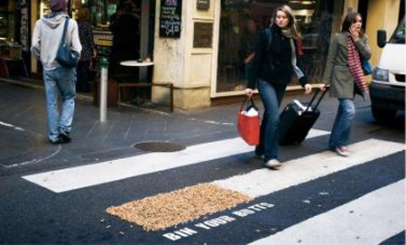 Bin Your Butts Crosswalk