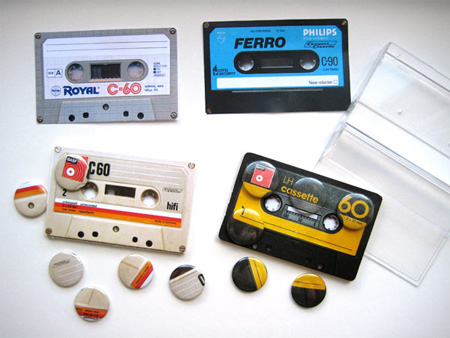 Cassette Tape Badge Sets