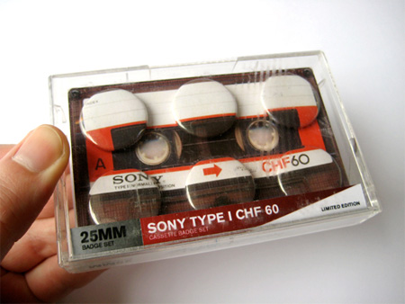 Cassette Tape Button Badges