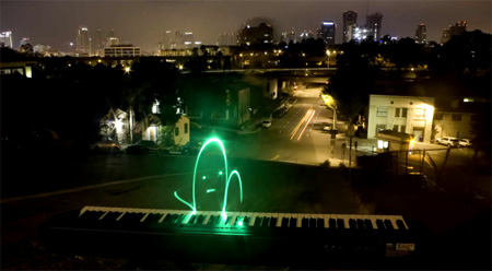 Light Paint Piano Player