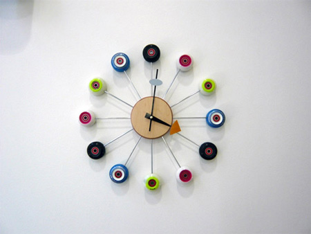 Skateboard Clock