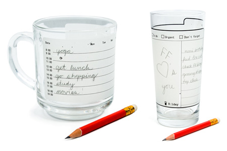 Write-On Glassware