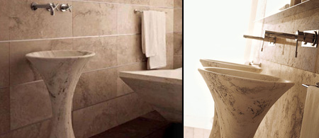 Vaselli Slim Travertine Basin