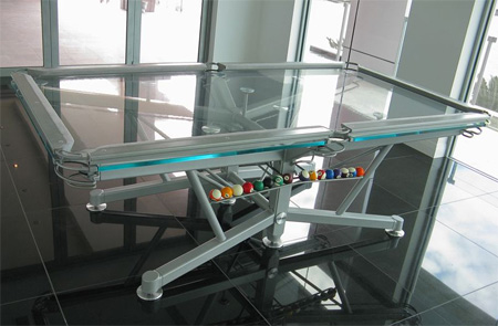 Glass Pool Table