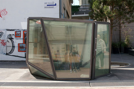 Transparent Public Restroom