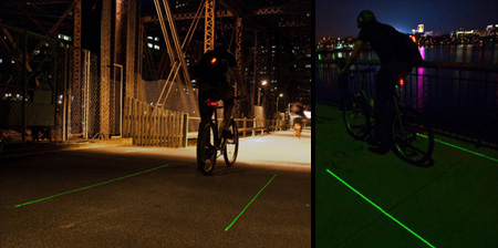 Innovative Laser Bike Lane Concept