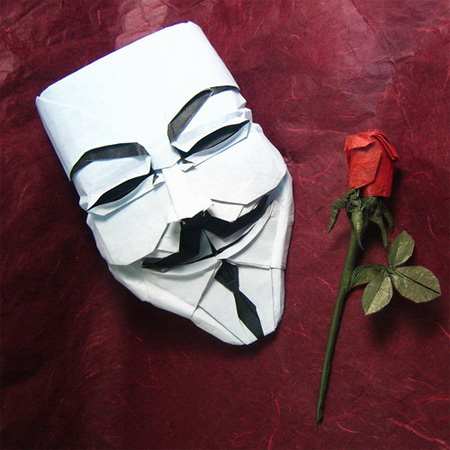 V for Vendetta Mask Origami