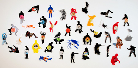 Silhouettes made from Vinyl Records