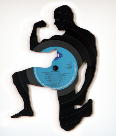 Silhouettes made from Vinyl Records 2