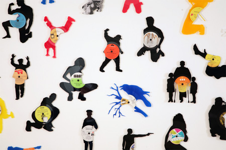 Silhouettes made from Vinyl Records 5