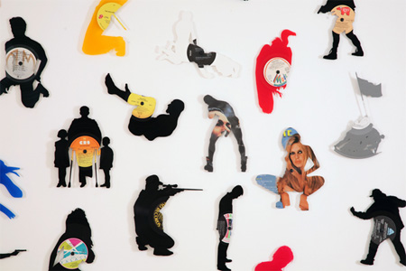 Silhouettes made from Vinyl Records 6