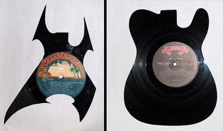 Silhouettes made from Vinyl Records 11