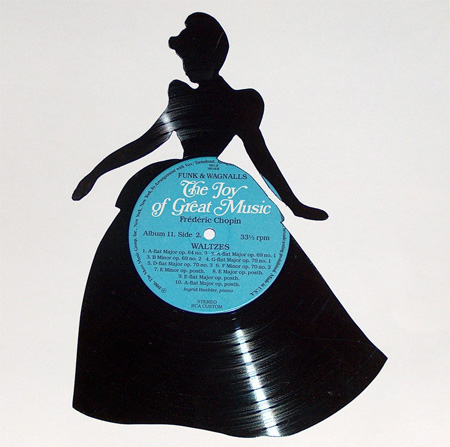 Silhouettes made from Vinyl Records 13